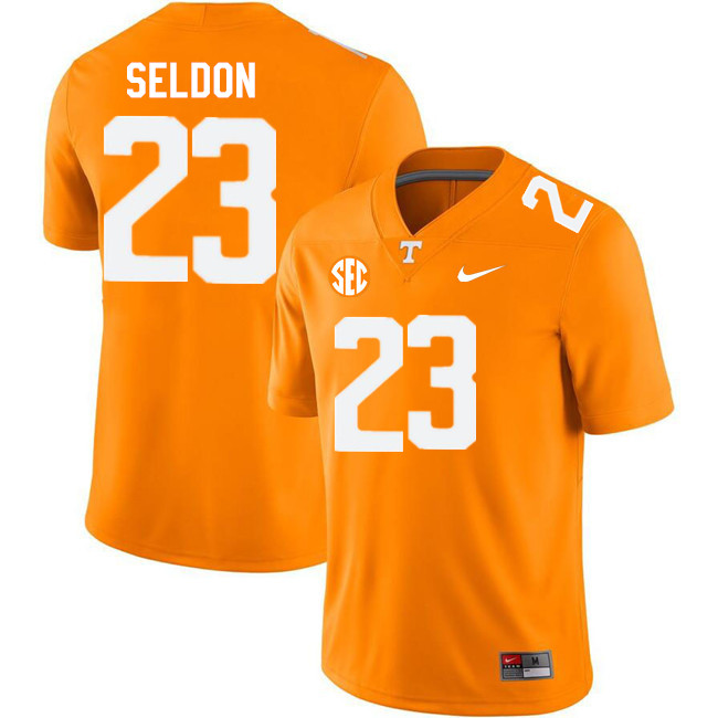 Tennessee Volunteers #23 Cameron Seldon College Football Jerseys Stitched Sale-Orange